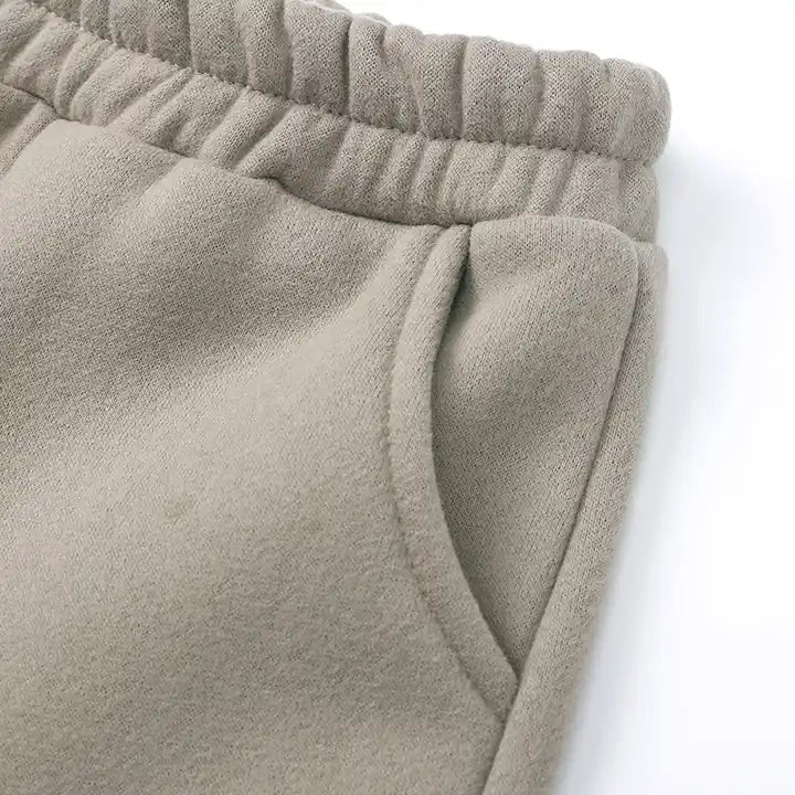 Active Tots' Hoodie & Shorts Set - Khaki
