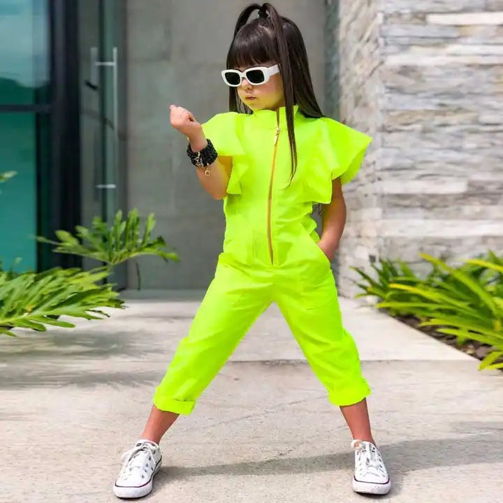 Sleeveless Jumpsuit - Vibrant Green