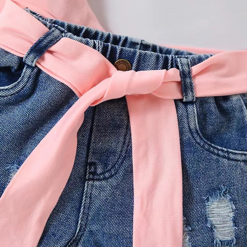 Summer Bliss - Tank Top And Denim Short Set