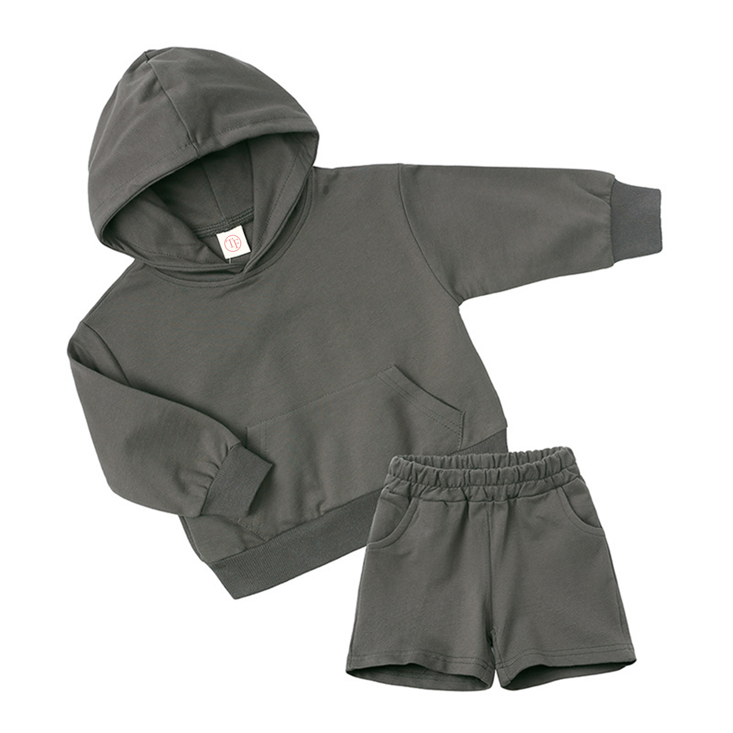Active Tots' Hoodie & Shorts Set - Grey