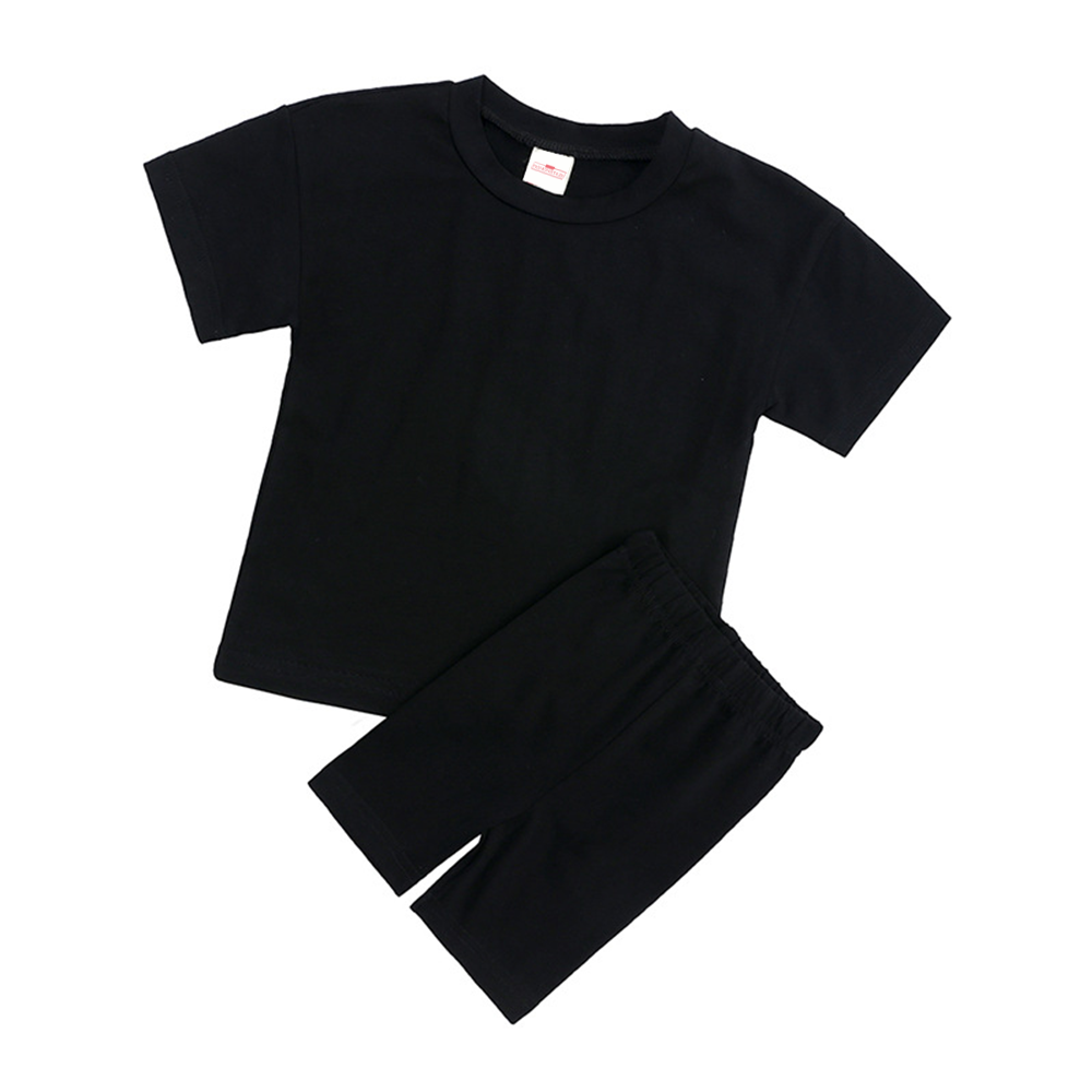 Tiny Athlete's Tee & Short Set - Black