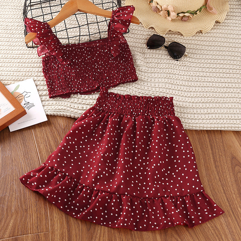 Scarlet Polka Dot Co-ord Set