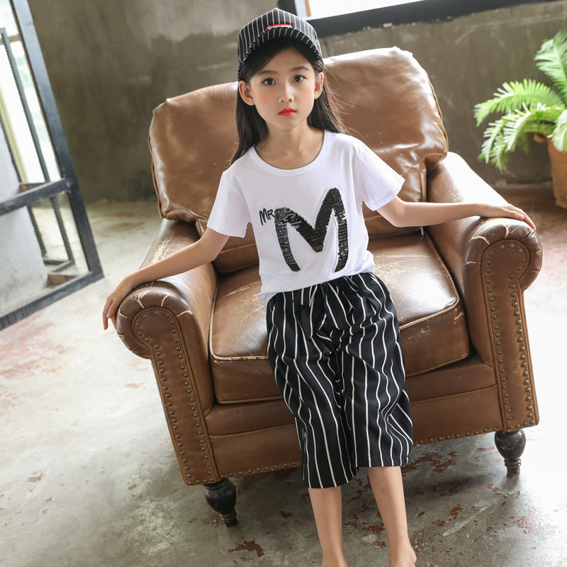 sunny striped pants set