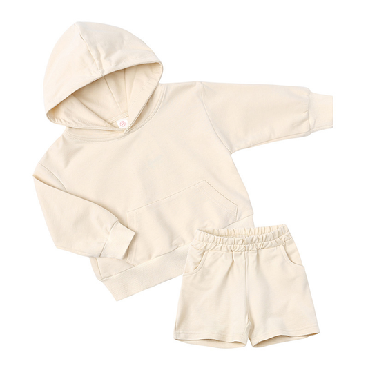 Active Tots' Hoodie & Shorts Set - Baby Pink