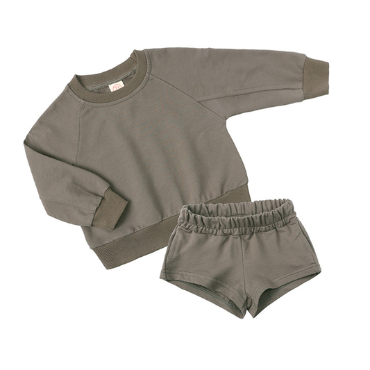 Little Champ's Sweats and Shorts - Brown