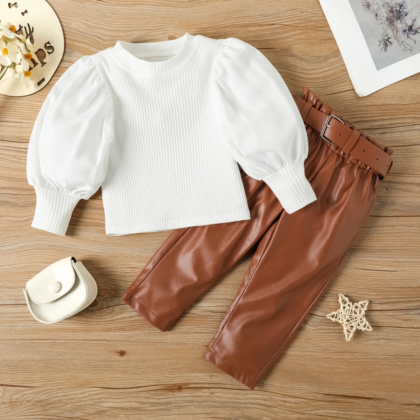 Leather Looks & Stripes Set