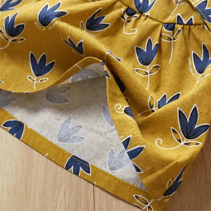 Sunny Day Shirt And Short Set - Yellow/White