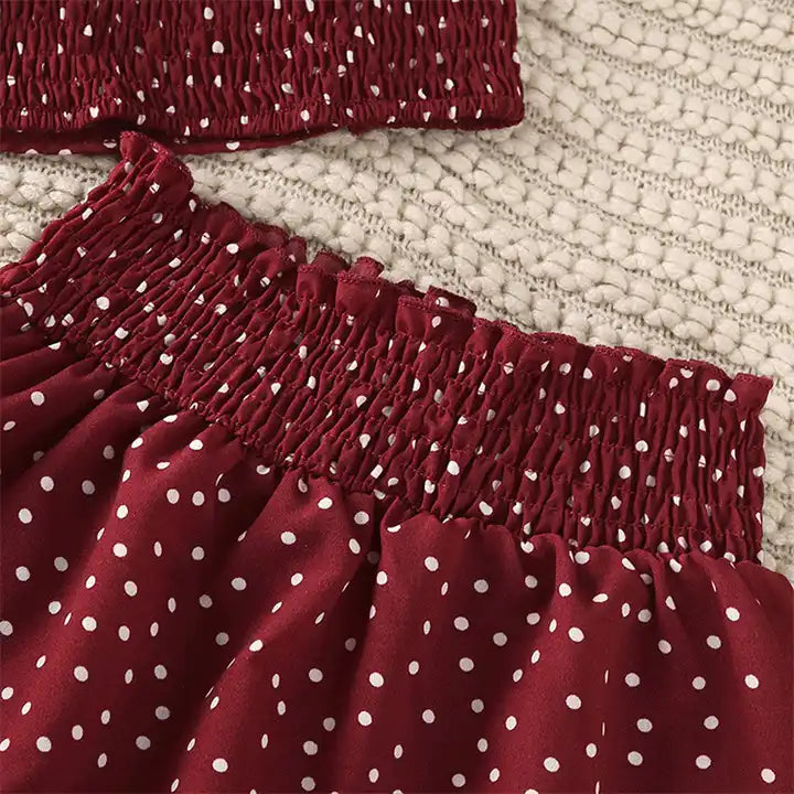 Scarlet Polka Dot Co-ord Set