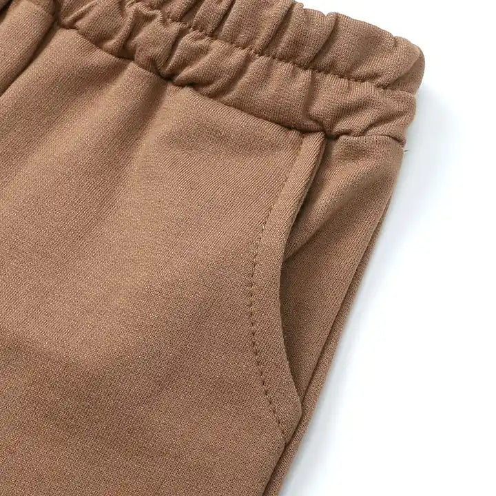Active Tots' Hoodie & Shorts Set - Macadamia