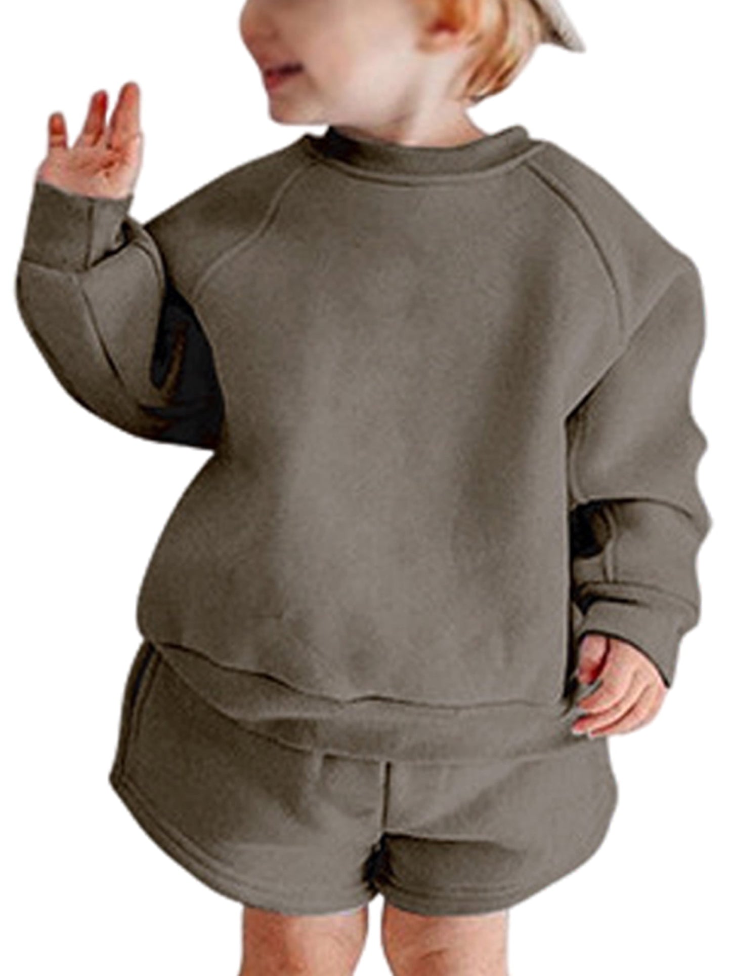 Little Champ's Sweats and Shorts - Brown