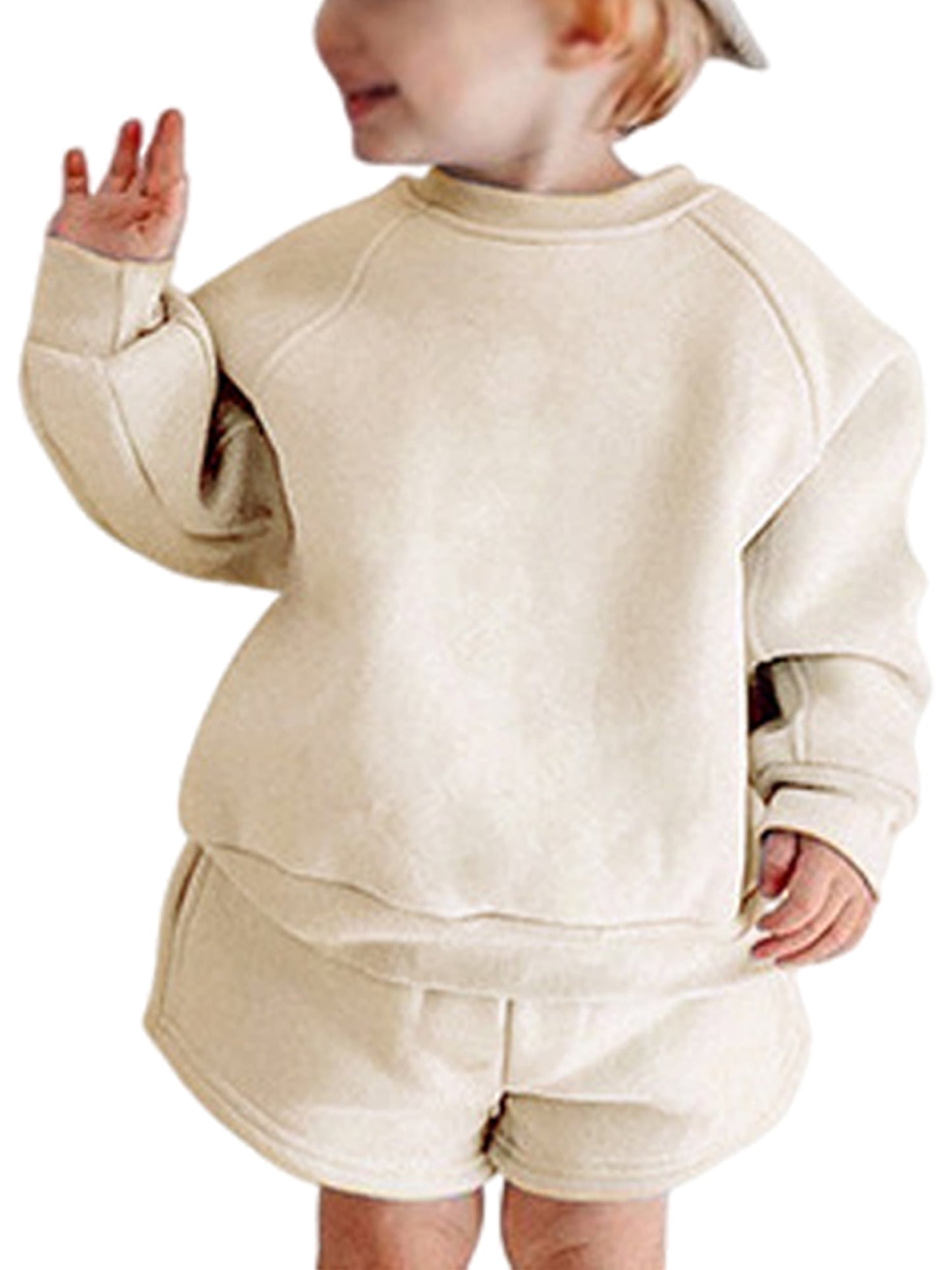Little Champ's Sweats and Shorts - Beige