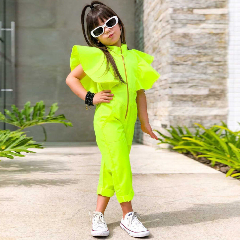 Sleeveless Jumpsuit - Vibrant Green